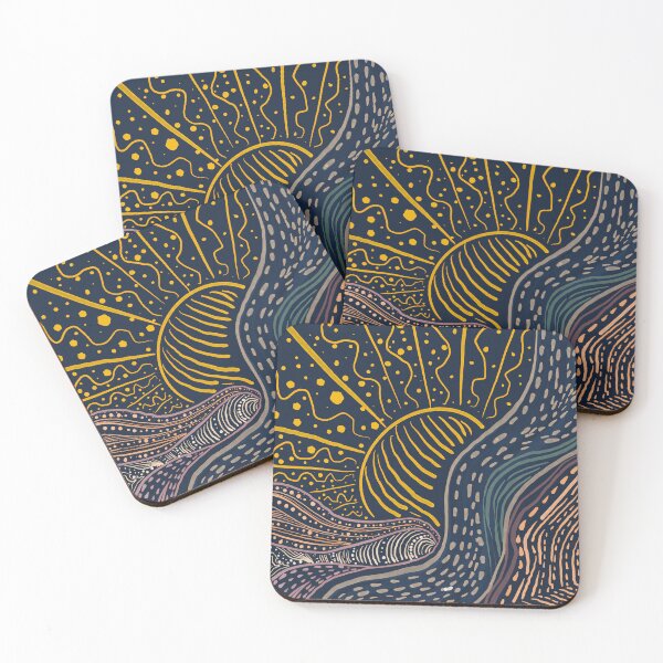 Item preview, Blue digital watercolor painting  abstract wall paper  designed and sold by tenkenryujin.