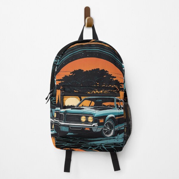 Artikelvorschau, Retro Sunset Drive – Classic Muscle Car Art entworfen und verkauft von Pixel-Up.