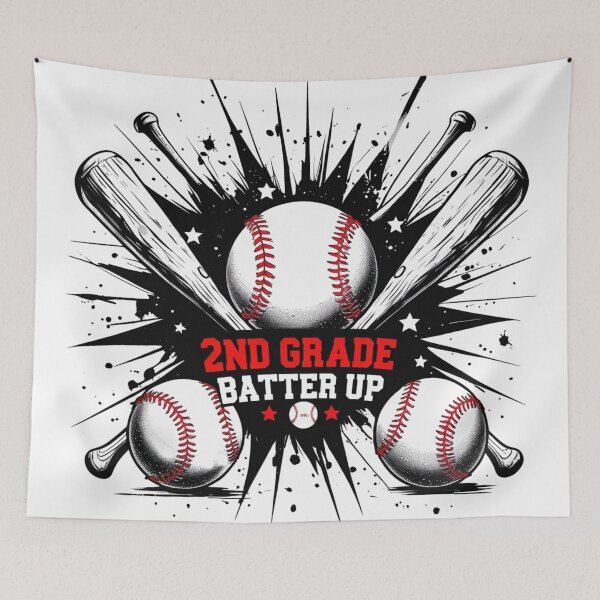 Item preview, back to school 2ND GRADE BATTER up BASEBALL FIRST DAY designed and sold by jackoslimited.