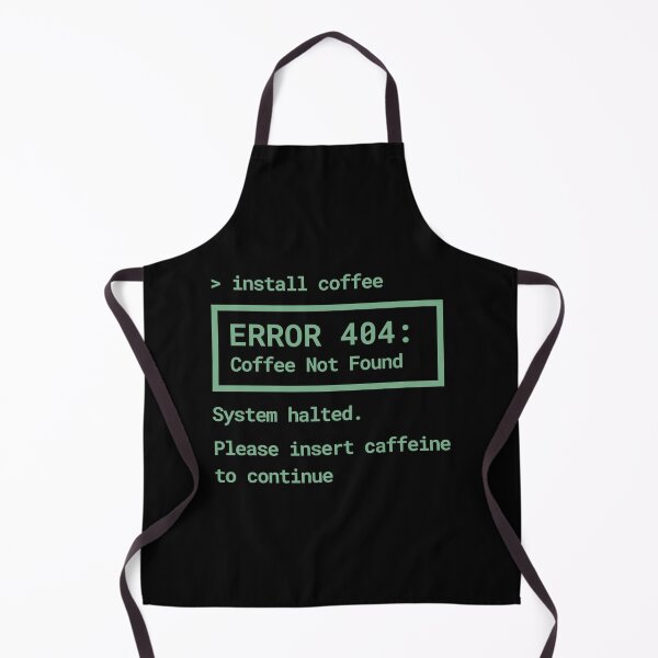 Item preview, Funny Coffee Error 404 – Caffeine Not Found Geek T-Shirt designed and sold by Rocklights.