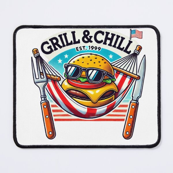 Item preview, Retro BBQ Vibes – Patriotic Burger Hammock Design designed and sold by ByBryteG.