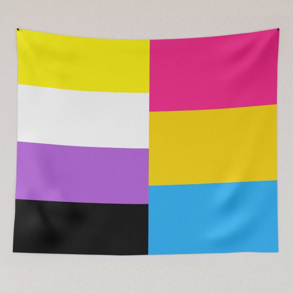 Item preview, Nonbinary Pansexual Dual Pride Flag designed and sold by Epic Love Designs.