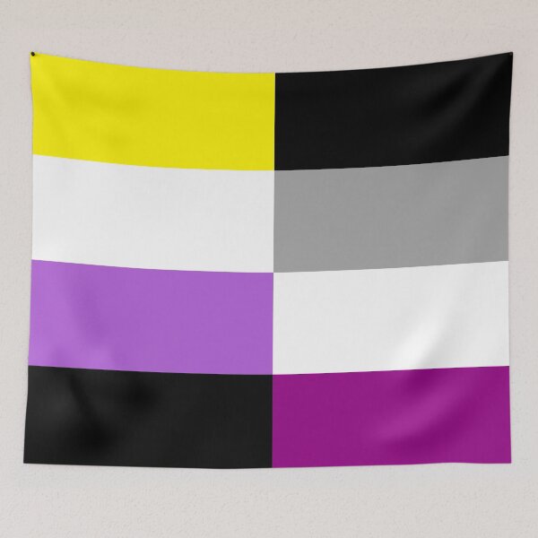 Item preview, Nonbinary Asexual Dual Pride Flag designed and sold by Epic Love Designs.