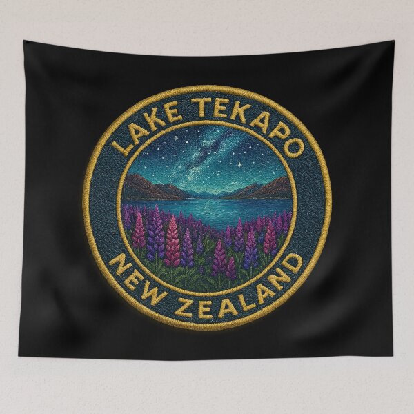 Item preview, Lake Tekapo Nights – Embroidered Escape Edition designed and sold by Girih.