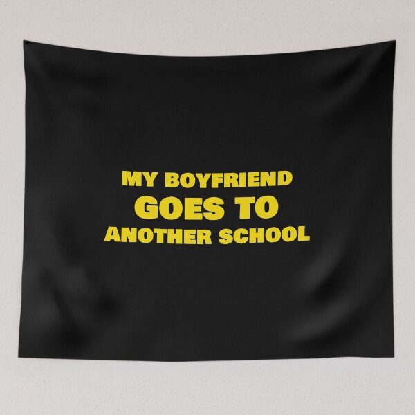 Item preview, My Boyfriend Goes to Another School – Funny YELLOW Couple Matching Outfit designed and sold by EmeraldeaArt.