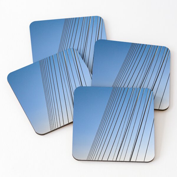 Item preview, Silhouette of a Modern Cable-Stayed Bridge at Sunset designed and sold by minstr3l.