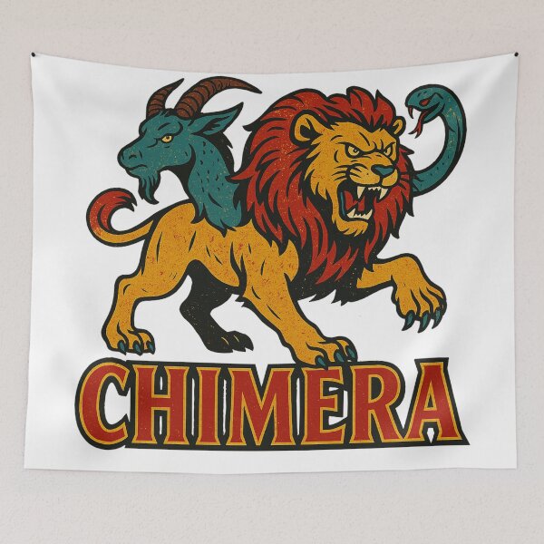 Item preview, Ancient Retro Mythical Chimera designed and sold by JonelleTshirts.