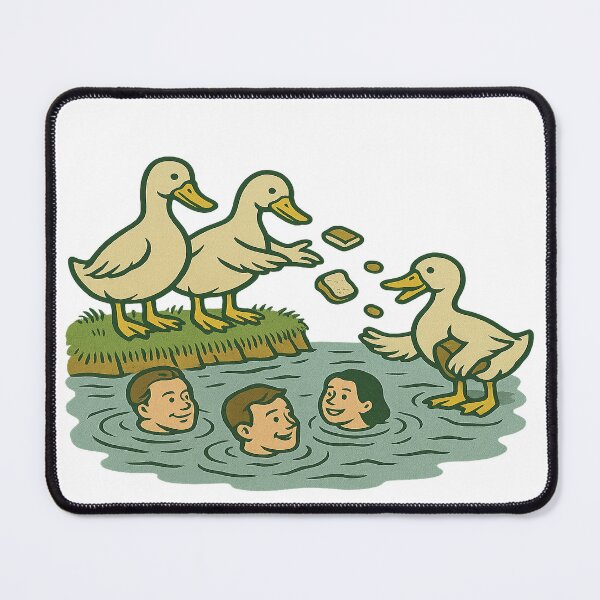 Item preview, "Ducks Feeding Humans – Flipped Pond Roles" designed and sold by Flipped World Society.