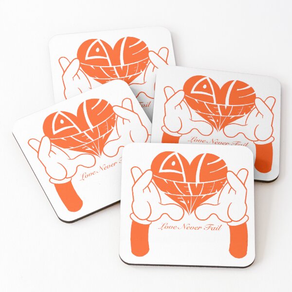 Item preview, Love Never Fails – Heart Calligram Orange designed and sold by MilkaMillyBoo.