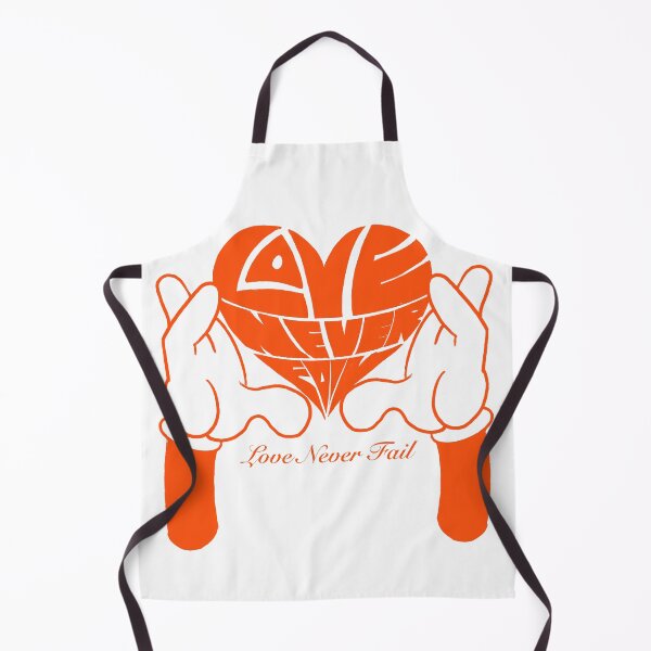 Item preview, Love Never Fails – Heart Calligram Orange designed and sold by MilkaMillyBoo.