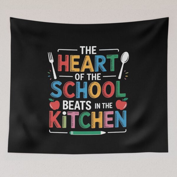 Item preview, The Heart Of The School Beats In The Kitchen Lunch Lady designed and sold by BHMARTS.