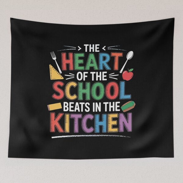 Item preview, The Heart Of The School Beats In The Kitchen Lunch Lady designed and sold by BHMARTS.