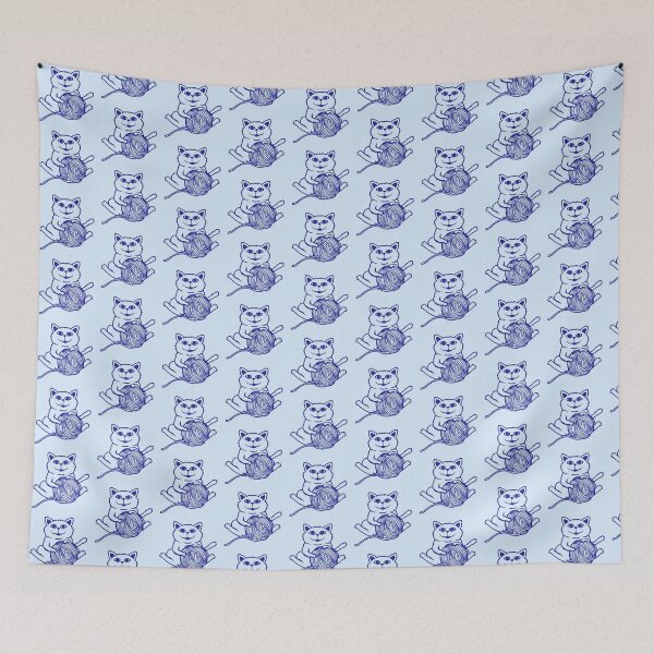 Item preview, Cat ball wool thread ball of wool sewing knitting designed and sold by shirt-o-mat.