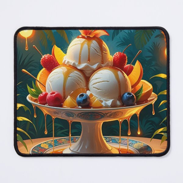 Item preview, Coconut Ice Cream Delight – Retro Thai Dessert Art designed and sold by Weeravatshop.