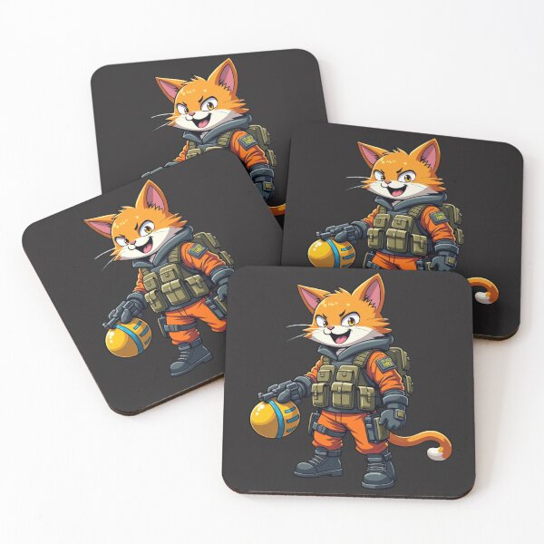 Item preview, Explosive Cat Commando | Cartoon Orange Cat in Tactical Gear Design designed and sold by GiftLore Studio.