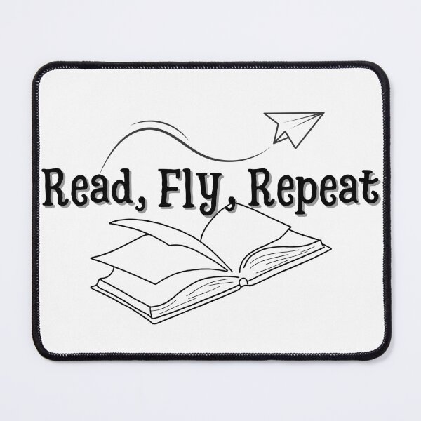 Item preview, Read, Fly, Repeat — Book & Paper Plane Design designed and sold by AirmanTalha.