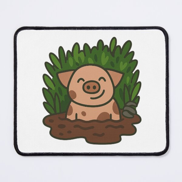 Item preview, Happy Pig in Mud – Cute Cartoon Farm Animal designed and sold by CanSparkleArt.
