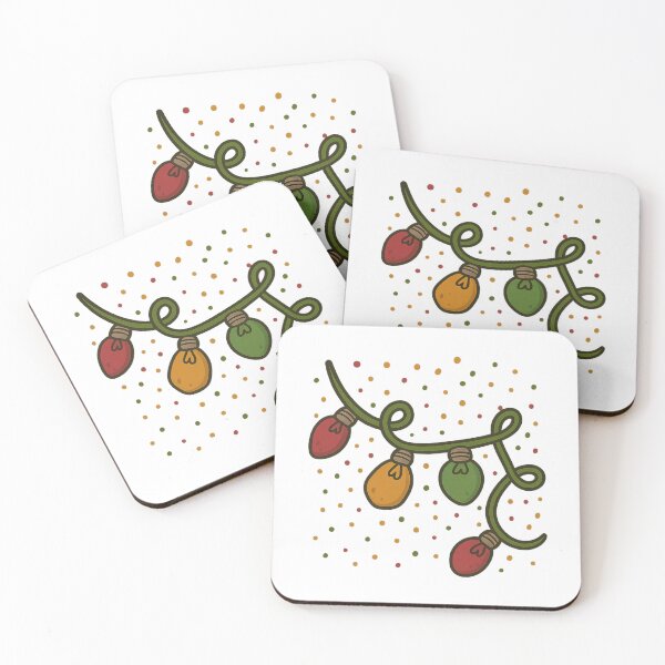 Item preview, Colourful Christmas Lights – Festive Holiday Doodle designed and sold by CanSparkleArt.