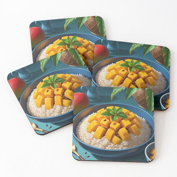 Item preview, Mango Sticky Rice – Thai Sweet Dessert Sticker designed and sold by Weeravatshop.