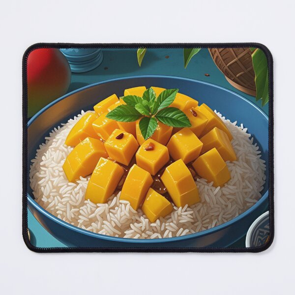 Item preview, Mango Sticky Rice – Thai Sweet Dessert Sticker designed and sold by Weeravatshop.