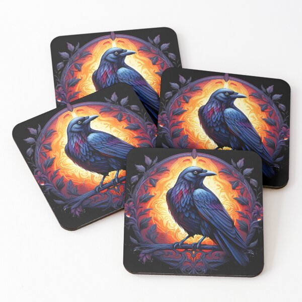 Item preview, Mystic Raven – Gothic Sunset Emblem Art designed and sold by Pixel-Up.