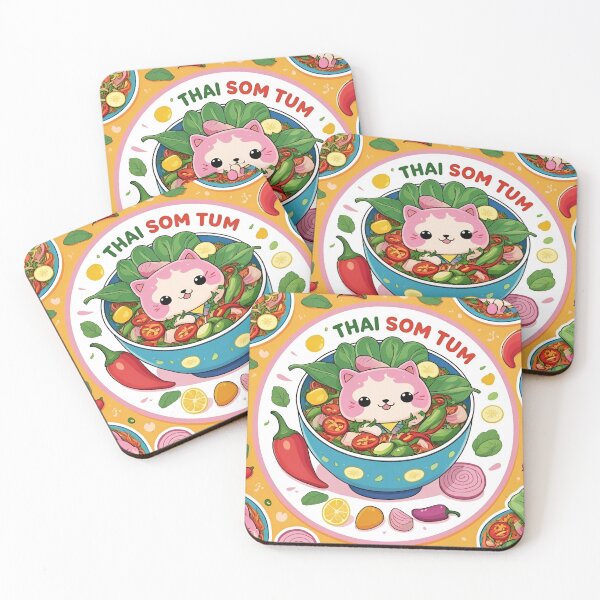 Item preview, Spicy Thai Som Tum Cute Papaya Salad Sticker designed and sold by Weeravatshop.