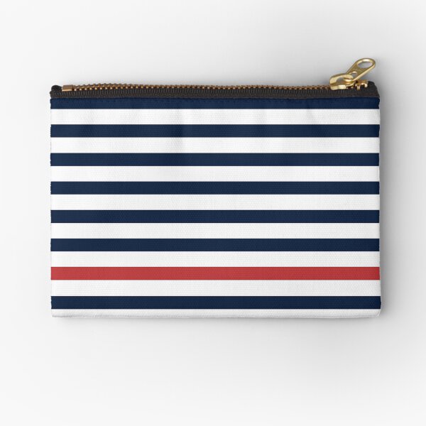 Summer Stripes Midnight + Cherry Zipper Pouch