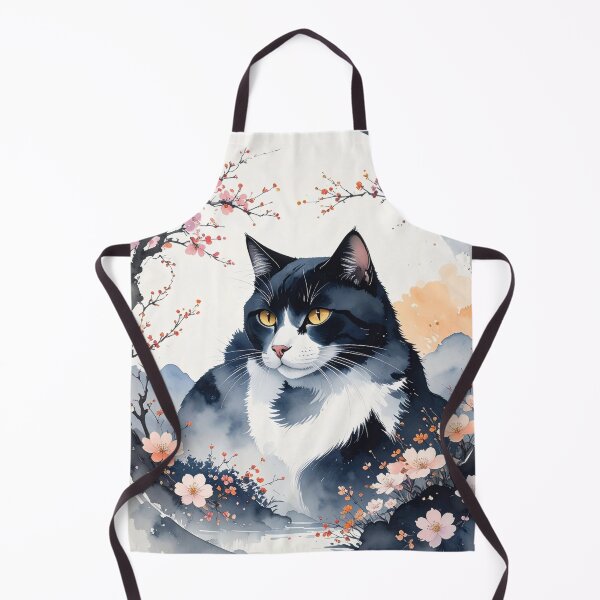 Item preview, Watercolor Cat with Cherry Blossoms designed and sold by facuesposito.