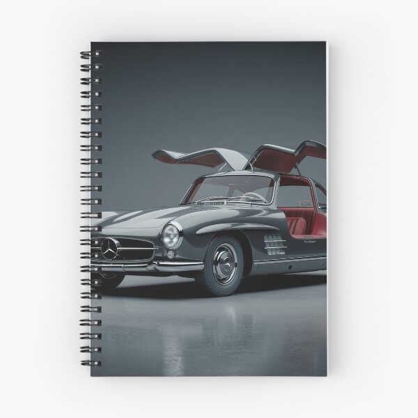Item preview, Black Mercedes-Benz 300 SL Gullwing - Front View with Doors Open | High-Res Automotive Studio Art designed and sold by JEOSALE.