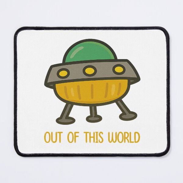 Item preview, Out of This World – Cute Cartoon UFO Spaceship Design designed and sold by CanSparkleArt.