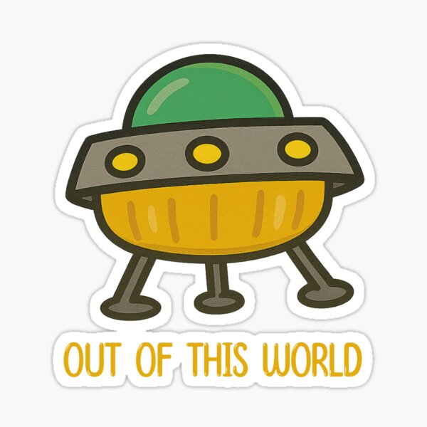 Item preview, Nicht von dieser Welt – Niedliches Cartoon-UFO-Raumschiff-Design designed and sold by CanSparkleArt.