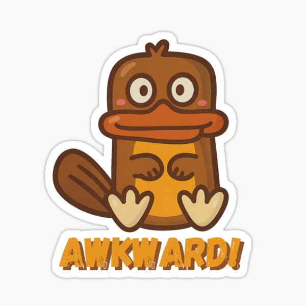 Item preview, Awkward Platypus – Funny Animal Expression Art designed and sold by CanSparkleArt.
