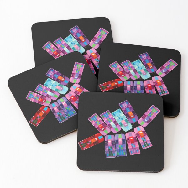 Item preview, Colorful Toy Boats Arranged on a Black Background - black designed and sold by minstr3l.