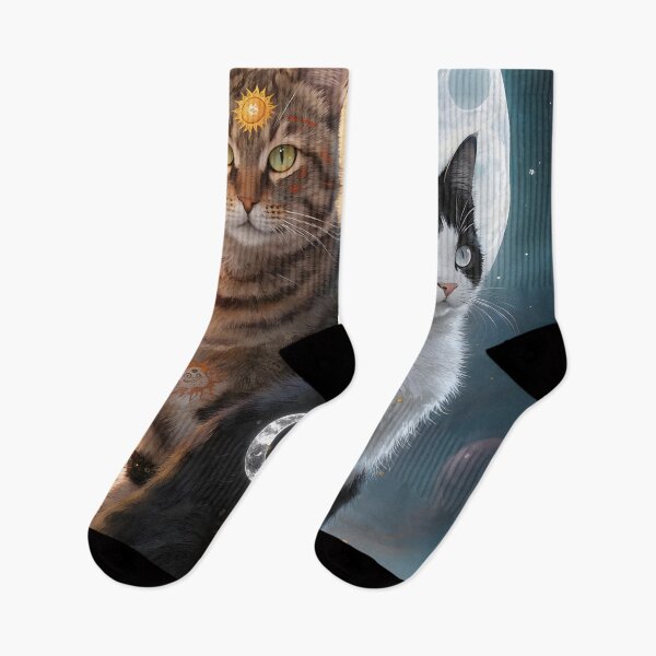 Item preview, The Sun and Moon Cat Guardians designed and sold by AetherLightArt.