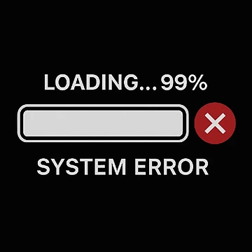Artwork thumbnail, Humorous Loading Bar System Error Design by Amelia Design