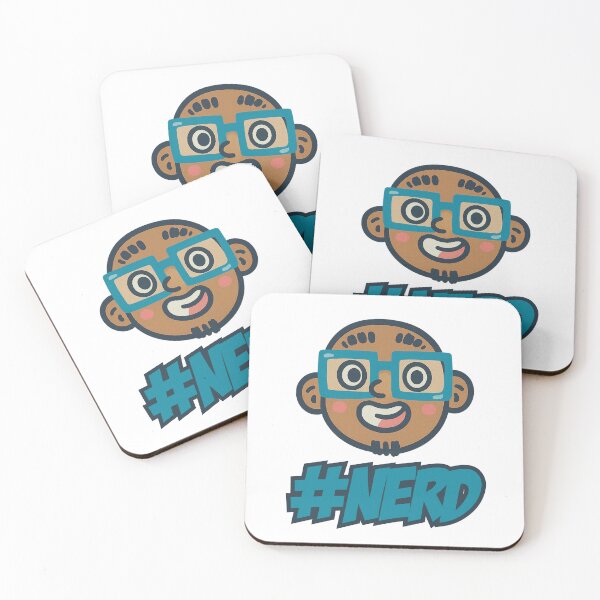 Item preview, #NERD – Happy Geek Cartoon Face designed and sold by CanSparkleArt.