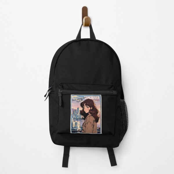 Artikelvorschau, Romantischer Abschied in Vancouver, Kanada – Retro Anime Travel Girl 80er Liebeszitat entworfen und verkauft von Kawaii-Sky.