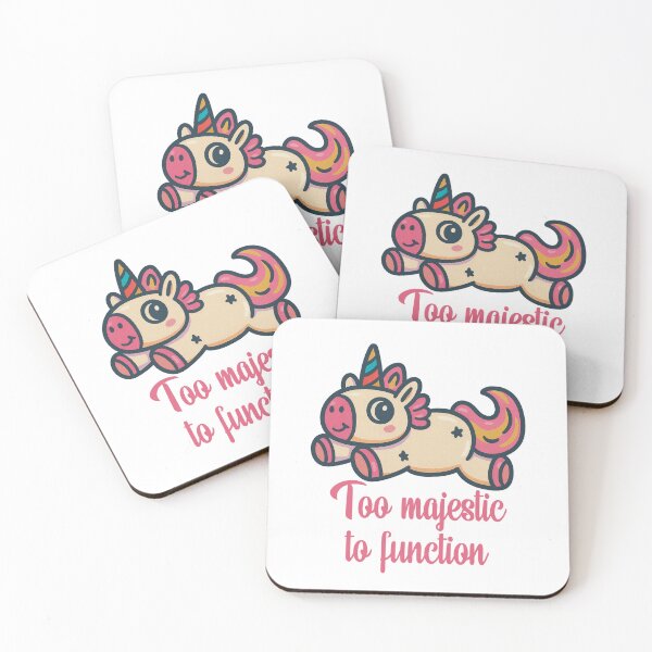 Item preview, Too Majestic to Function – Cute Chubby Unicorn Design designed and sold by CanSparkleArt.