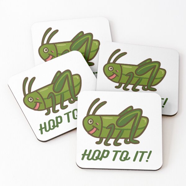 Item preview, Hop to It! – Cute Grasshopper Motivation Design designed and sold by CanSparkleArt.