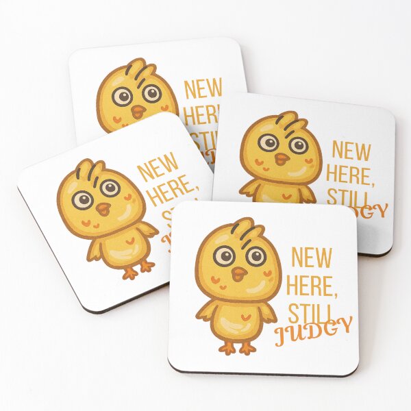 Item preview, New Here, Still Judgy – Sassy Baby Chick Cartoon designed and sold by CanSparkleArt.