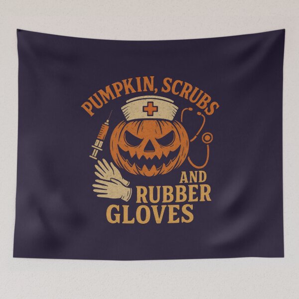 Item preview, Pumpkin, Scrubs And Rubber Gloves designed and sold by DemureArtsy.