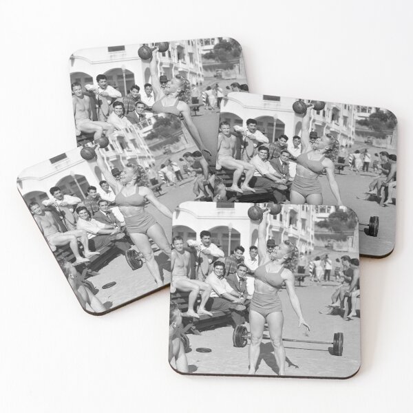Item preview, Muscle Beach Badass Woman Lifting  designed and sold by TeeKid.