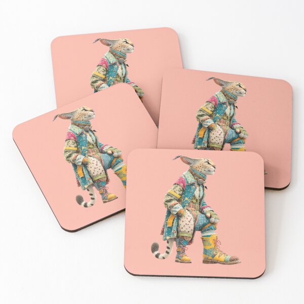 Item preview, Title: Patchwork Nomad: The Caracal Adventurer designed and sold by MYTHIC PEEL STICKERS.