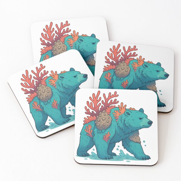 Item preview, Coral Bear – Ocean Elemental Guardian designed and sold by ElementalBeast1.
