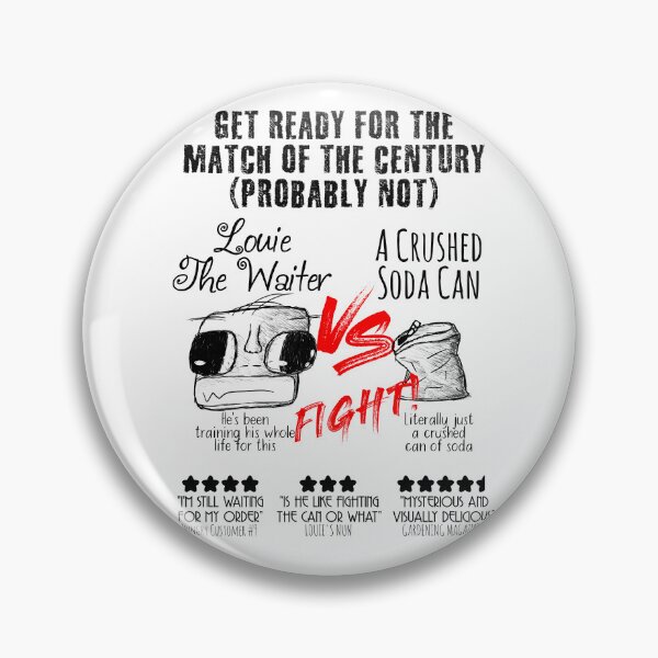 Item preview, Louie the Waiter vs A Crushed Soda Can Boxing Poster designed and sold by BurningMonkey.