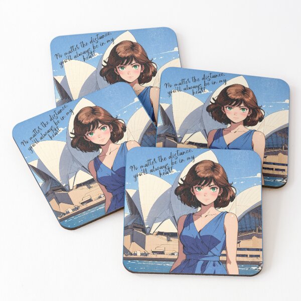 Item preview, Romantic Farewell in Sydney Australia – Retro Anime Travel Girl 80s Love Quote designed and sold by Kawaii-Sky.
