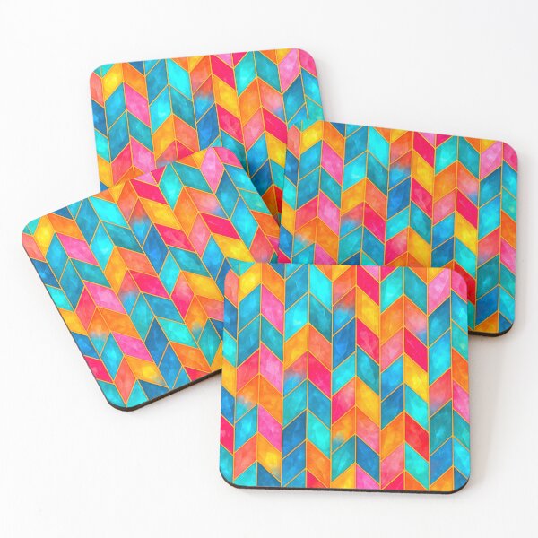 Item preview, Translucent Geometric Colorful Herringbone Pattern designed and sold by scicilysimonee.