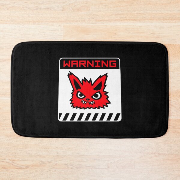 Item preview, Cat Warning Sign Danger Zone Evil Angry Monster Bad designed and sold by shirt-o-mat.
