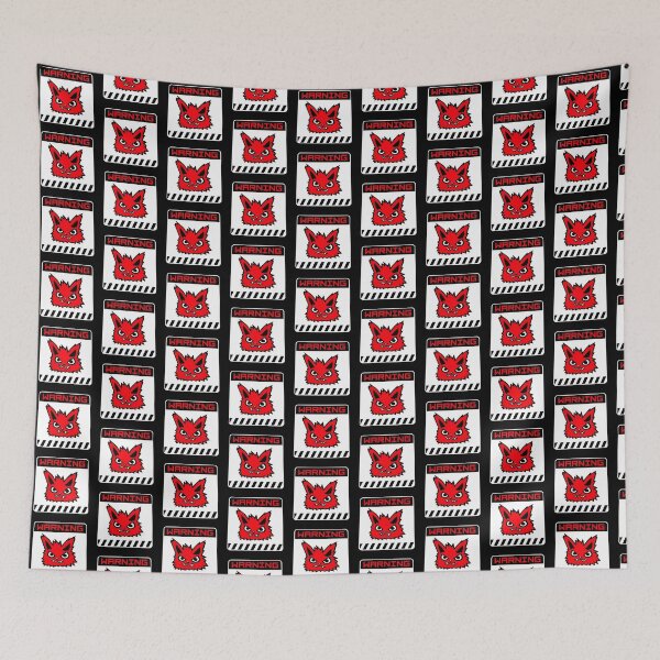 Item preview, Cat Warning Sign Danger Zone Evil Angry Monster Bad designed and sold by shirt-o-mat.