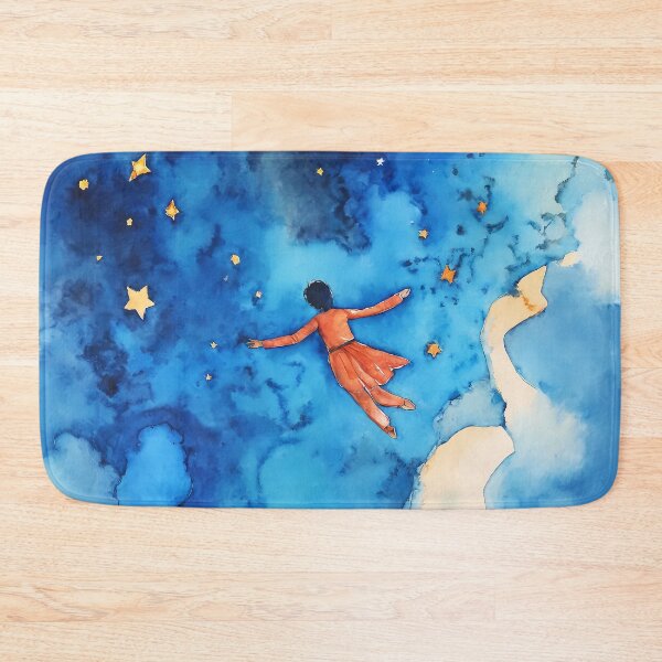 Item preview, Free Falling Through the Stars – Watercolor Cosmic Art designed and sold by soulfulpalette.